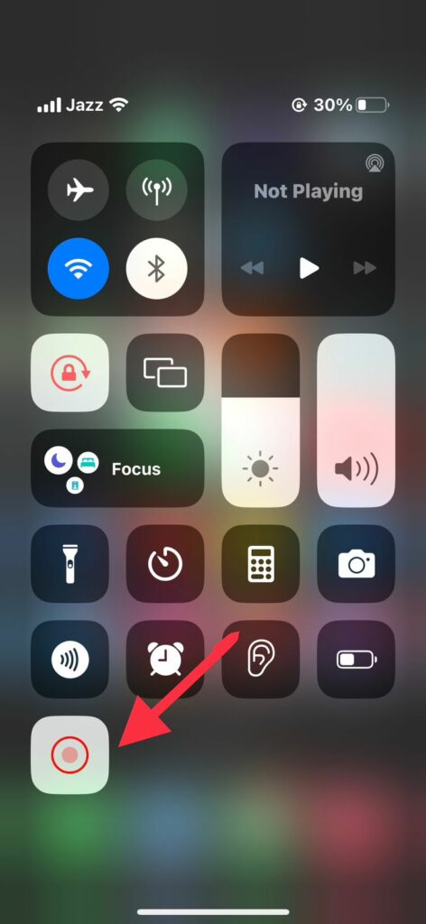 Step 6: Stop Recording -  how to screen record on iPhone